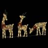 Christmas Decoration Reindeer 3 pcs 90 LEDs Warm White