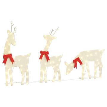 Christmas Decoration Reindeer 3 pcs 90 LEDs Warm White