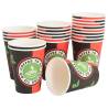 Buy 1000 Red & Black Paper Coffee Cups - 12oz Durable & Leakproof