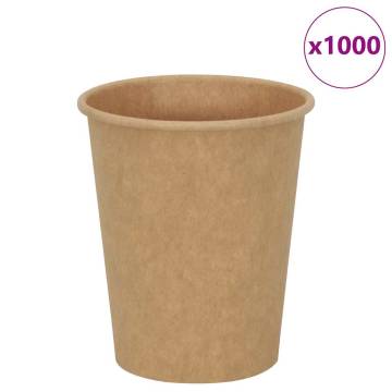 Paper Coffee Cups 1000 pcs 8oz Brown - Durable & Leak-Proof