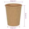 Paper Coffee Cups 1000 pcs 8oz Brown - Durable & Leak-Proof