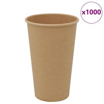 Paper Coffee Cups 1000 pcs 16oz Brown - Durable & Leak-Proof