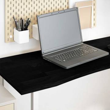 Dark Brown Solid Oak Desk Top 140x50 cm | Hipomarket