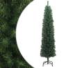  Slim Artificial Christmas Tree with Stand Green 240 cm PVC Colour green Size 240 cm Quantity in Package 1 Model without flocked white snow 