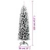 Slim Flocked Snow Christmas Tree 120 cm - Eco-Friendly Decor