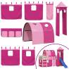 Loft Bed Curtains with Tunnel & Tower - Pink | Hipo Market