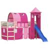 Loft Bed Curtains with Tunnel & Tower - Pink | Hipo Market