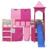 Loft Bed Curtains with Tunnel & Tower - Pink | Hipo Market