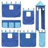 Curtains for Loft Bed with Tower - Fun Blue Polyester