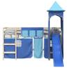 Curtains for Loft Bed with Tower - Fun Blue Polyester