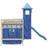 Curtains for Loft Bed with Tower - Fun Blue Polyester