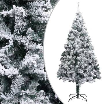 Artificial Christmas Tree with Flocked Snow - 210 cm Green