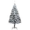 Artificial Christmas Tree with Flocked Snow - 210 cm Green