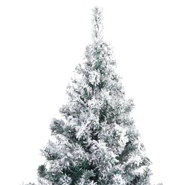 Artificial Christmas Tree with Flocked Snow - 210 cm Green