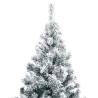 Artificial Christmas Tree with Flocked Snow - 210 cm Green