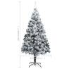 Artificial Christmas Tree with Flocked Snow - 210 cm Green