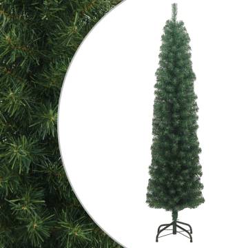 Slim 180 cm Artificial Christmas Tree with Stand - Green