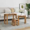 Stylish Nest of Tables - 3 pcs Artisan Oak Engineered Wood