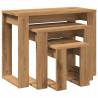 Stylish Nest of Tables - 3 pcs Artisan Oak Engineered Wood