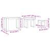 Stylish Nest of Tables - 3 pcs Artisan Oak Engineered Wood
