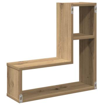 Wall Cube Shelves 2 pcs Artisan Oak - Stylish Storage Solution