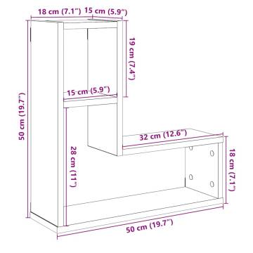 Wall Cube Shelves 2 pcs Artisan Oak - Stylish Storage Solution