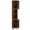 Bathroom Cabinet Smoked Oak 30x30x190 cm - Stylish Storage