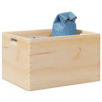 Wooden Box with Handles - Solid Pine Storage Solution