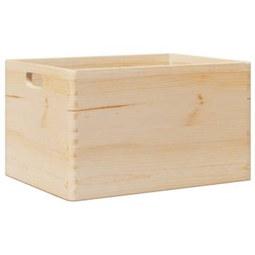 Wooden Box with Handles - Solid Pine Storage Solution