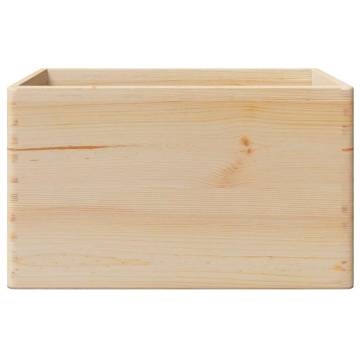 Wooden Box with Handles - Solid Pine Storage Solution