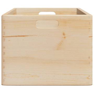 Wooden Box with Handles - Solid Pine Storage Solution