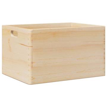 Wooden Box with Handles - Solid Pine Storage Solution