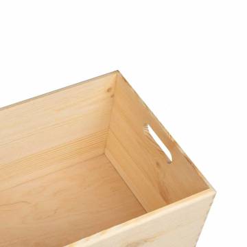 Wooden Box with Handles - Solid Pine Storage Solution