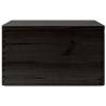 Wooden Box with Lid - Black 40x30x23 cm Solid Pine | Hipomarket