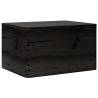 Wooden Box with Lid - Black 40x30x23 cm Solid Pine | Hipomarket