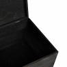 Wooden Box with Lid - Black 40x30x23 cm Solid Pine | Hipomarket