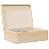  Wooden Box with Lid 40x30x13 cm Solid Wood Pine Colour natural Size 40 x 30 x 13 cm Quantity in Package 1 Model with lid 