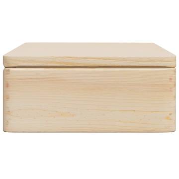 Wooden Box with Lid - Solid Pine Storage Solution | HipoMarket