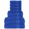  8 Piece Towel Set Blue 360 gsm 100% Cotton Colour blue Quantity in Package 1 