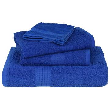 8 Piece Blue Towel Set - 100% Cotton, 360 gsm | HipoMarket