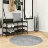 Shaggy Rug PAMPLONA High Pile Modern Grey Ø 100 cm Colour grey Size Ø 100 cm 