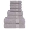  8 Piece Towel Set Grey 360 gsm 100% Cotton Colour grey Quantity in Package 1 