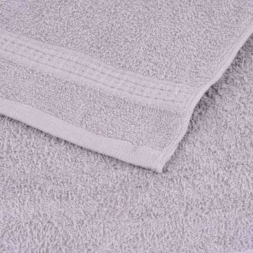 8 Piece Grey Towel Set - 100% Cotton, 360 gsm | HipoMarket