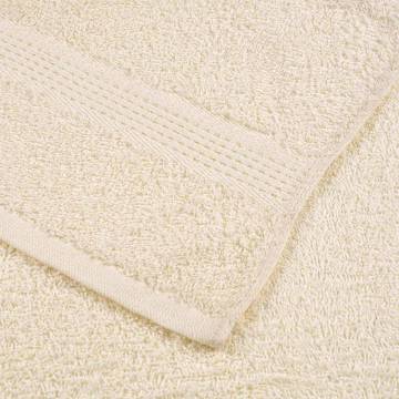 8 Piece Cream Towel Set - 100% Cotton, Soft & Absorbent