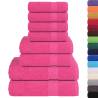 8 Piece Pink Towel Set - 100% Cotton, 360 GSM