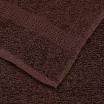 6 Piece Brown Towel Set - 100% Cotton, 360 gsm | Hipo Market