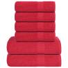  6 Piece Towel Set Red 360 gsm 100% Cotton Colour red Quantity in Package 1 