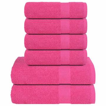 12 Piece Pink Towel Set - 100% Cotton, 360 GSM | HipoMarket