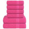  12 Piece Towel Set Pink 360 gsm 100% Cotton Colour pink Quantity in Package 1 