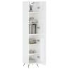 Stylish Highboard High Gloss White - 34.5x34x180 cm